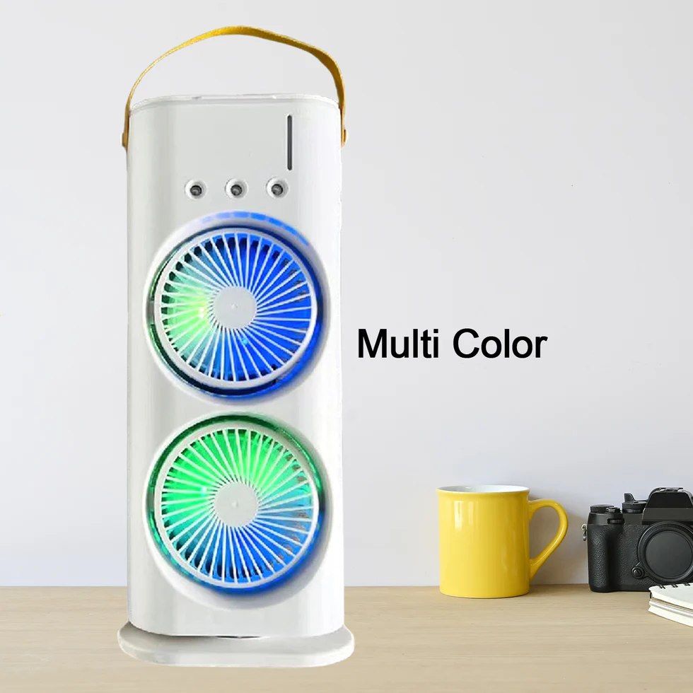 Electric Fan Desktop Double-Head Powerful Air (1 Pc / With Remote / Plug and Play) - Image 7